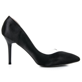 Alfinetes transparentes de cetim preto Alfinetes transparentes de cetim preto