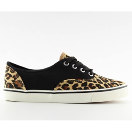Tênis com cadarço K-75 Marrom / leop preto
