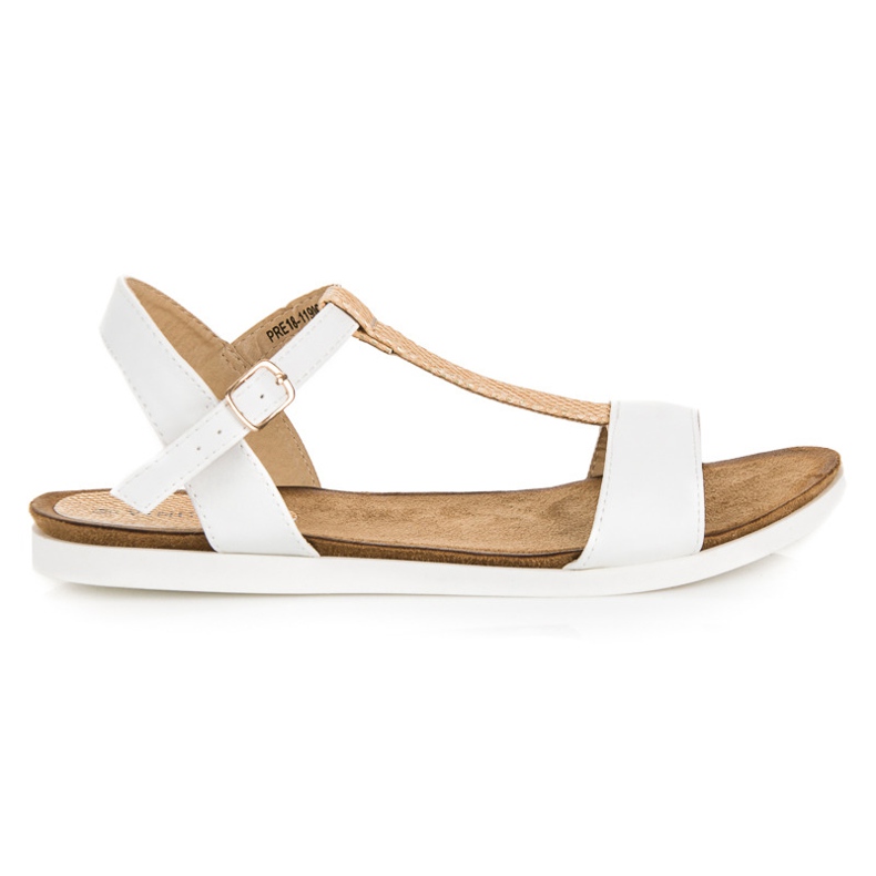 Sandálias planas vinceza branco