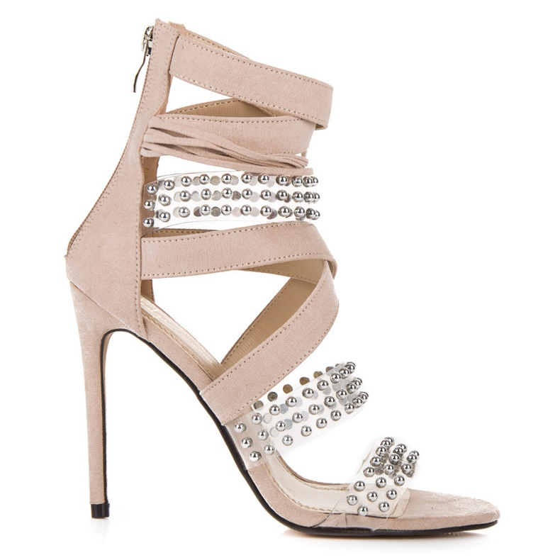 Sandália sexy Sergio Todzi bege