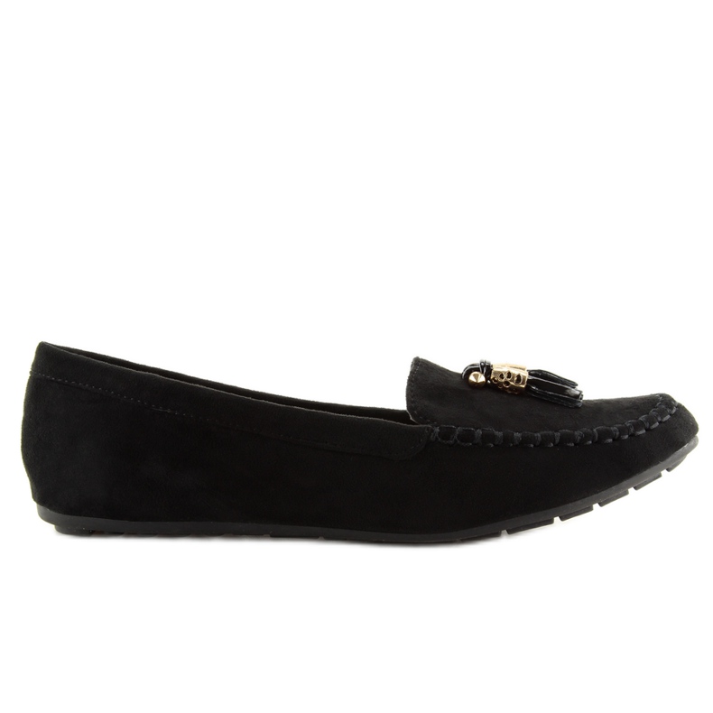Mocassins Feminino Preto Preto Fj-003 Preto Ii-Gat