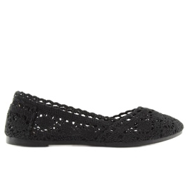 Bailarinas de renda preta JX59P preta preto