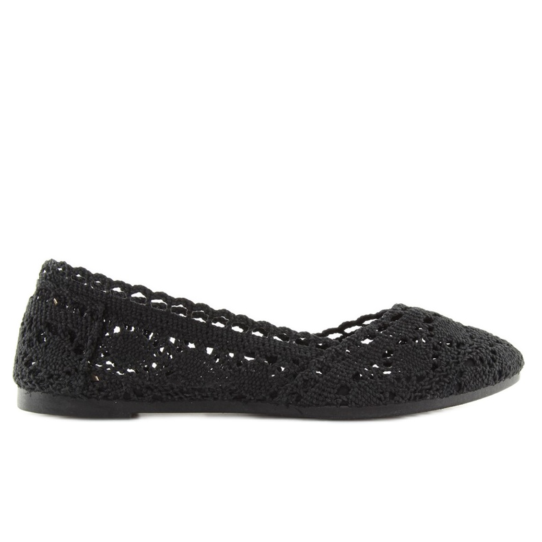 Bailarinas de renda preta JX59P preta preto