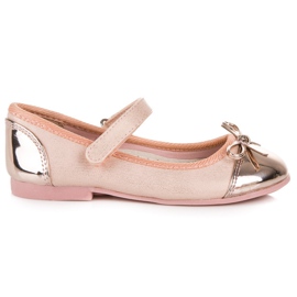 American Club Bailarinas americanas com um dedo do pé laqueado rosa