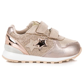 American Club Tênis dourado com uma estrela americana