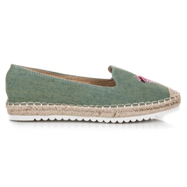 Bestelle Alpargatas com um flamingo verde