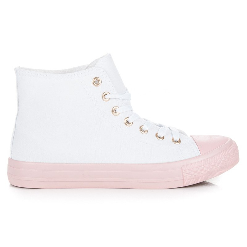 Coura Tênis no tornozelo branco