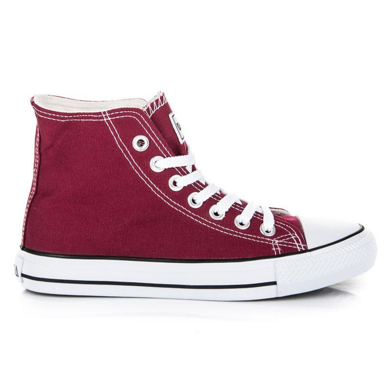 Tênis amarrado acima do tornozelo claret vermelho