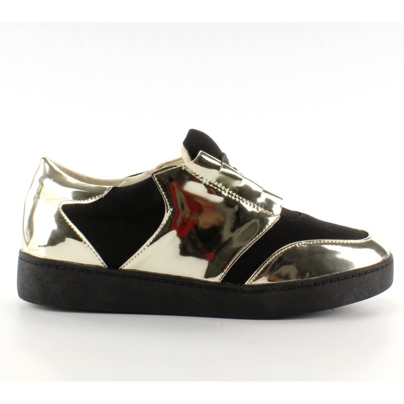 Sapatos esportivos de espelho de néon preto