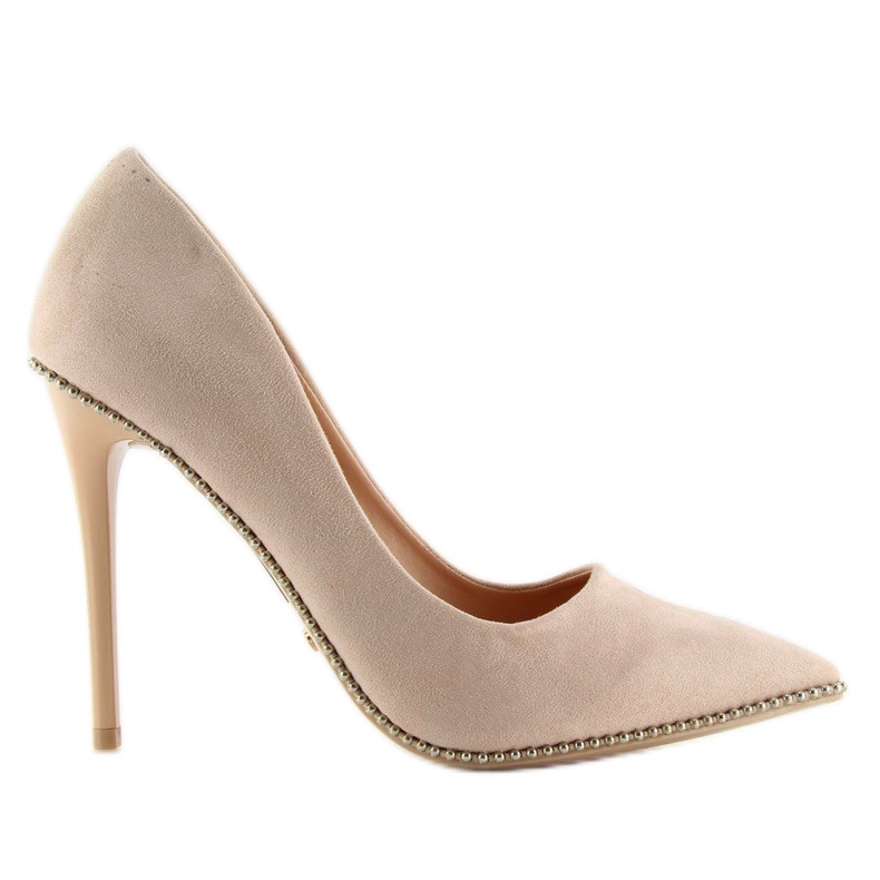 Saltos elegantes bege NF-23P Beige feminino