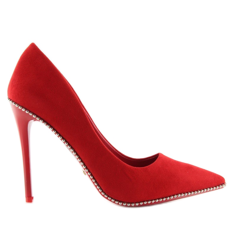 Elegantes sapatos de salto alto vermelho feminino NF-23P Red