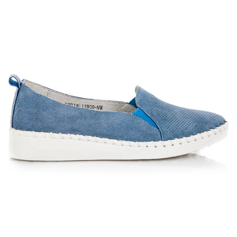 Mocassins de couro VINCEZA azul