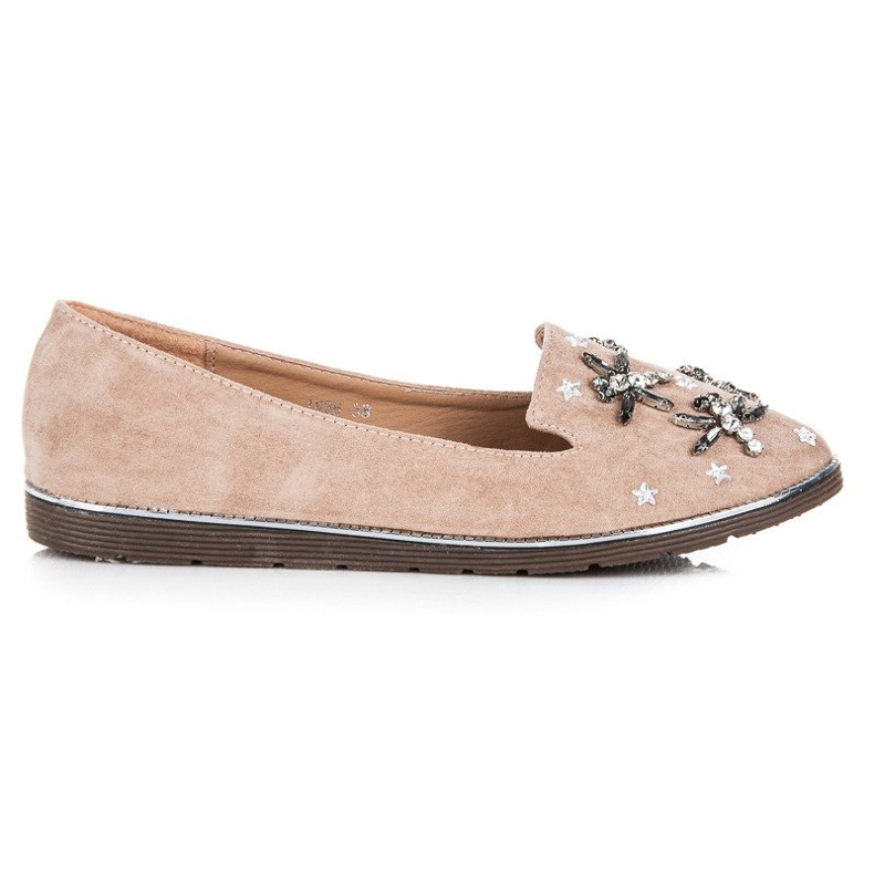 Fama Lordes de camurça com ornamentos castanho