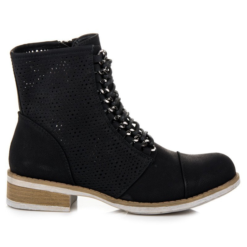 Bello Star Botas a céu aberto para a primavera preto