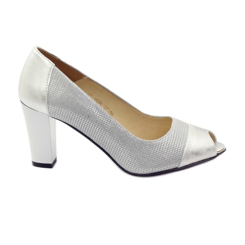 Sapatos femininos Gamis 1525 prata cinza