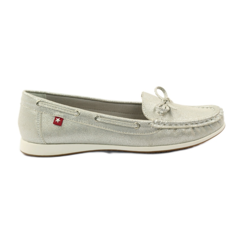 Big Star Mocassins femininos Big-Star 274326 prata cinza