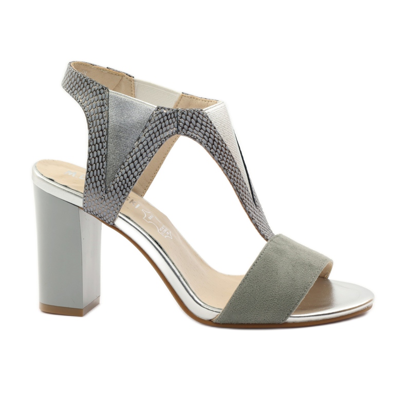 M.Daszyński Sandálias de couro Daszyński cinza