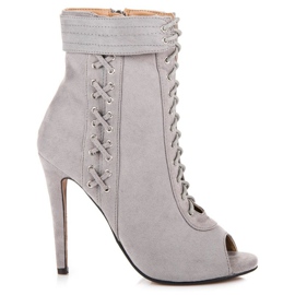 Seastar Botas de bico aberto amarradas cinza