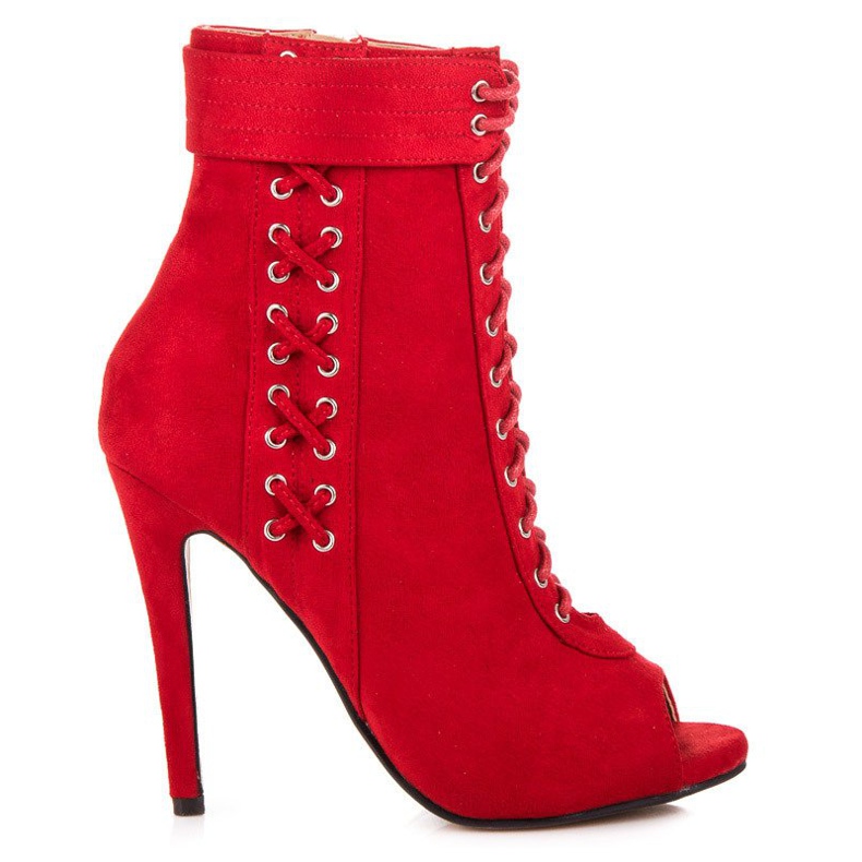 Seastar Botas de bico aberto amarradas vermelho