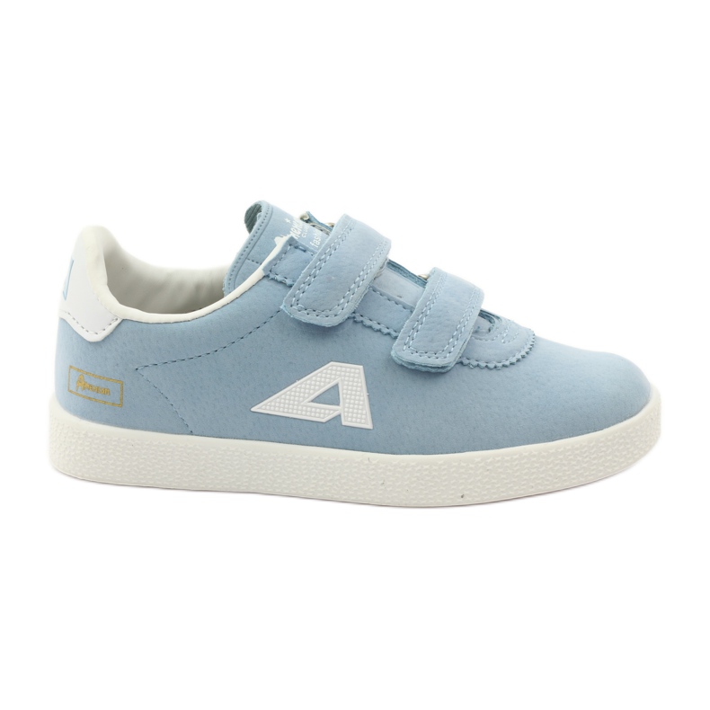 American Club Sapatos esportivos, palmilha de couro azul para velcro