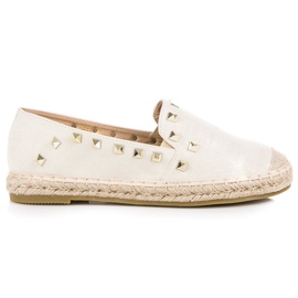 Coura Alpargatas bege com strass Coura Alpargatas bege com strass