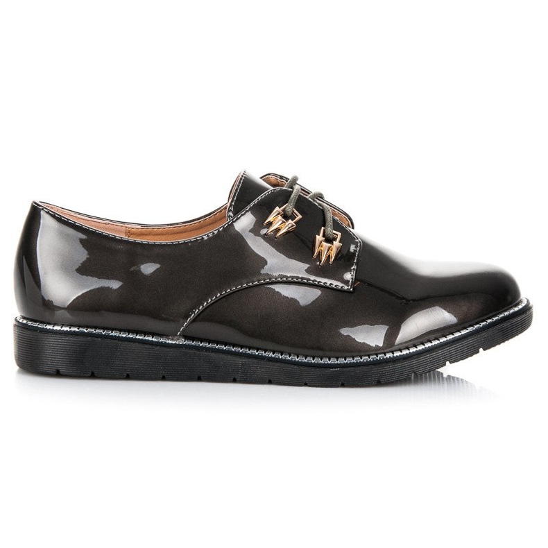 Best Shoes Brogues lacados cinza