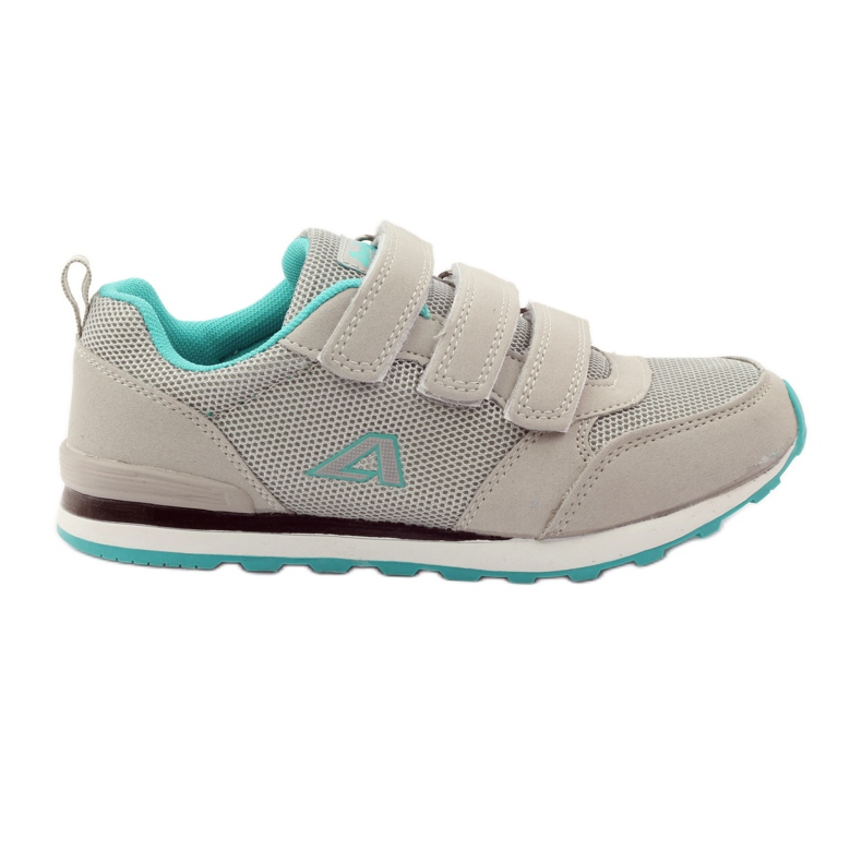 American Club Calçados esportivos com palmilha de couro americano verde cinza