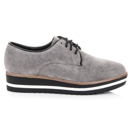 Ch. Creation Botas de camurça com cadarço cinza