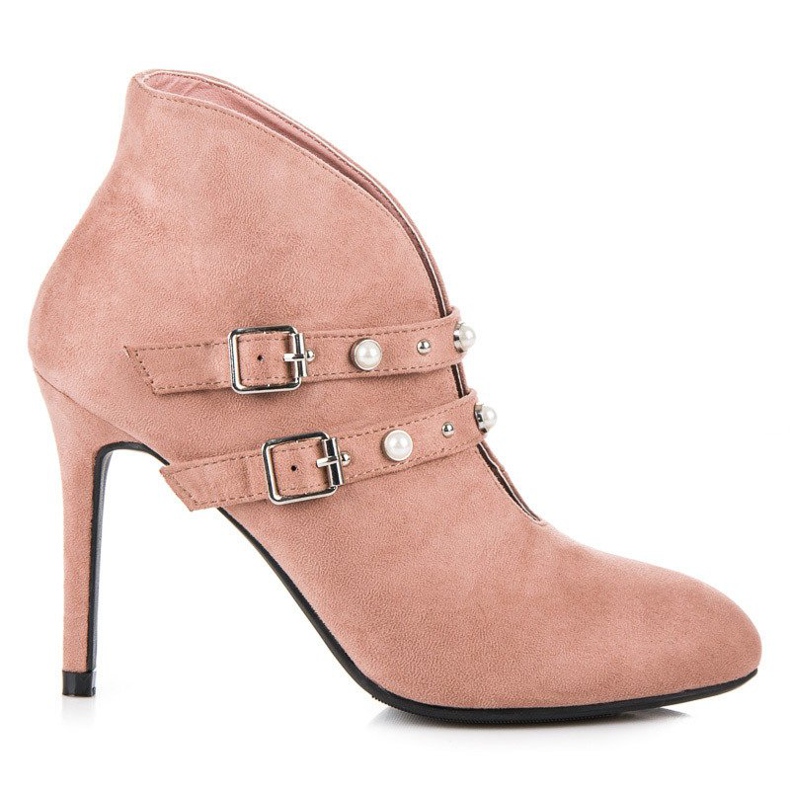 Cm Paris Botins rosa com fivelas