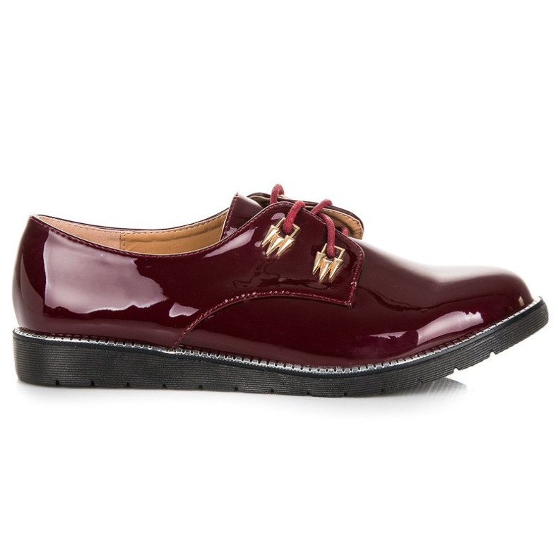 Best Shoes sapatos baixos lacados vermelho