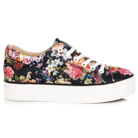 Yes Mile Tênis amarrado com flores multicolorido Yes Mile Tênis amarrado com flores multicolorido