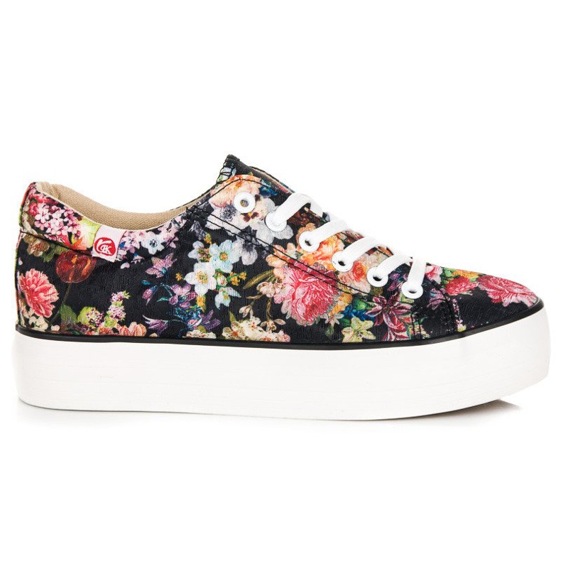 Yes Mile Tênis amarrado com flores multicolorido Yes Mile Tênis amarrado com flores multicolorido