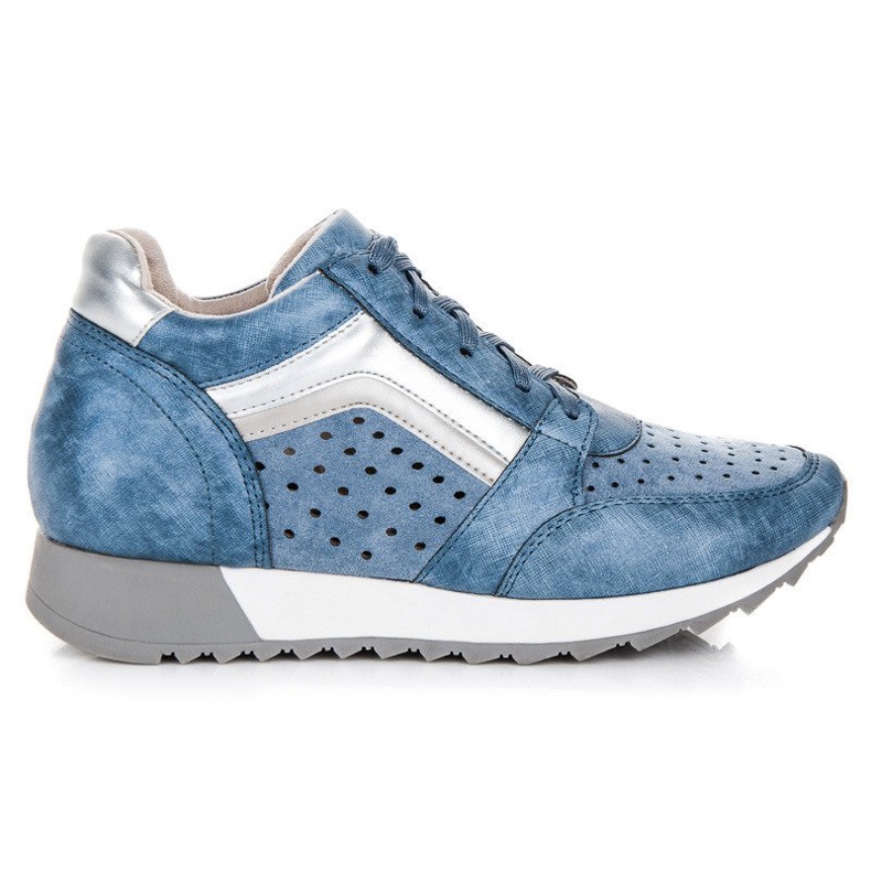 Kylie Tênis da moda na plataforma azul