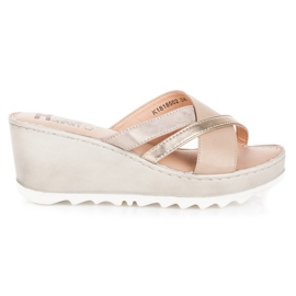 Kylie Chinelos de cunha marrom