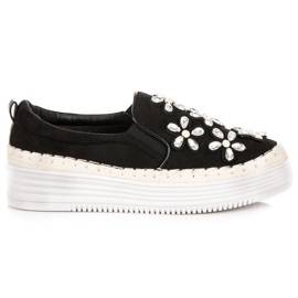 Vices Alpargatas na plataforma de vícios preto Vices Alpargatas na plataforma de vícios preto