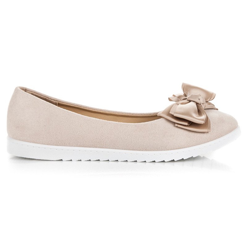 Comer Bailarinas de camurça com laço castanho