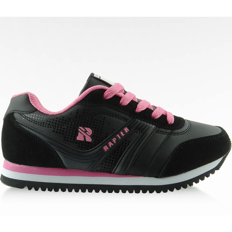 B686 estilo running shoes em preto e rosa