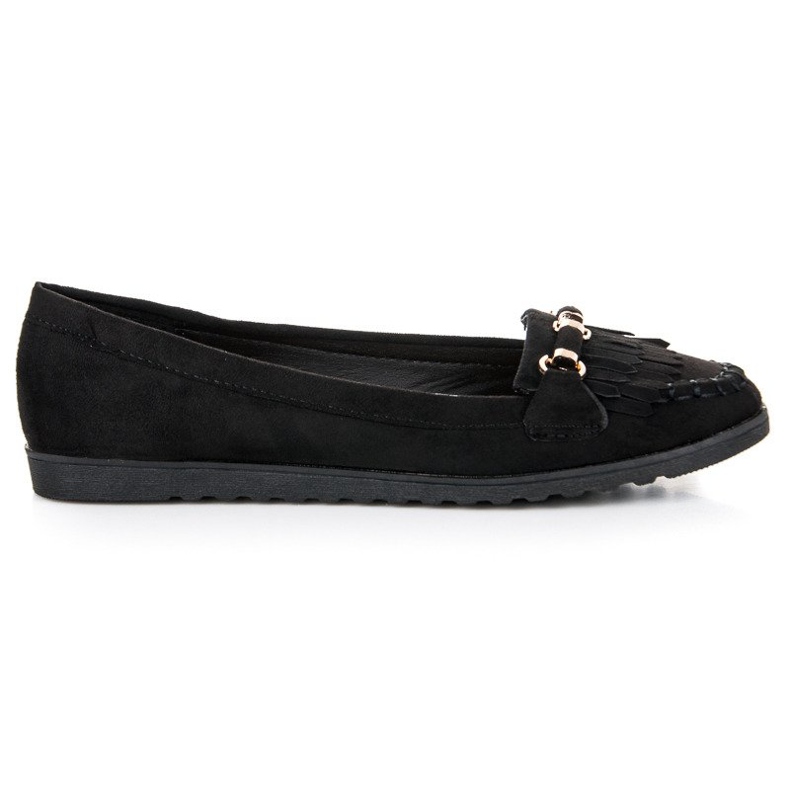 Mocassins de mulher negra preto