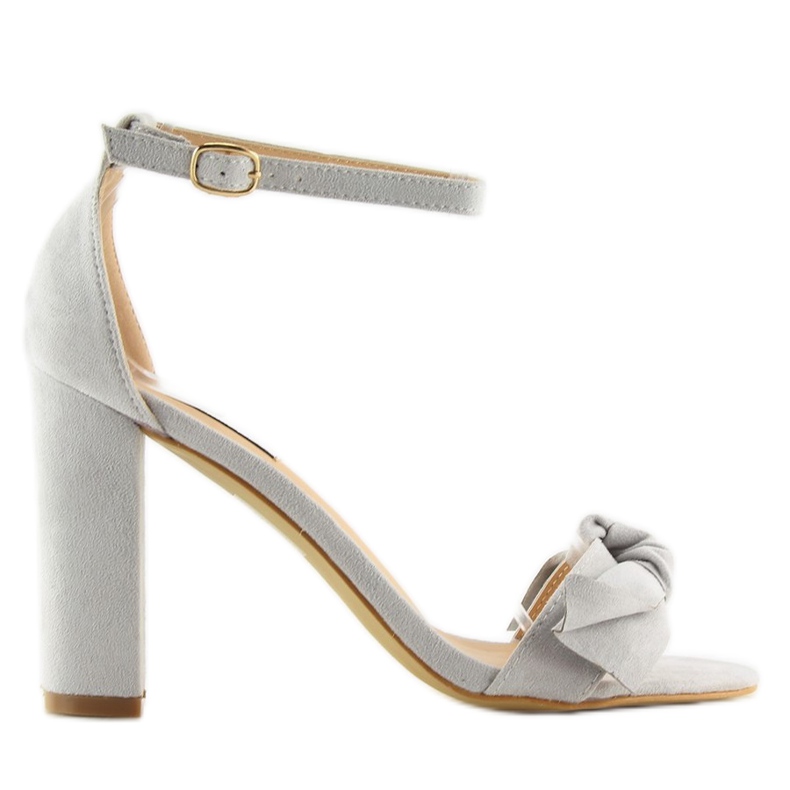 Sandália de salto alto cinza 118-11 cinza