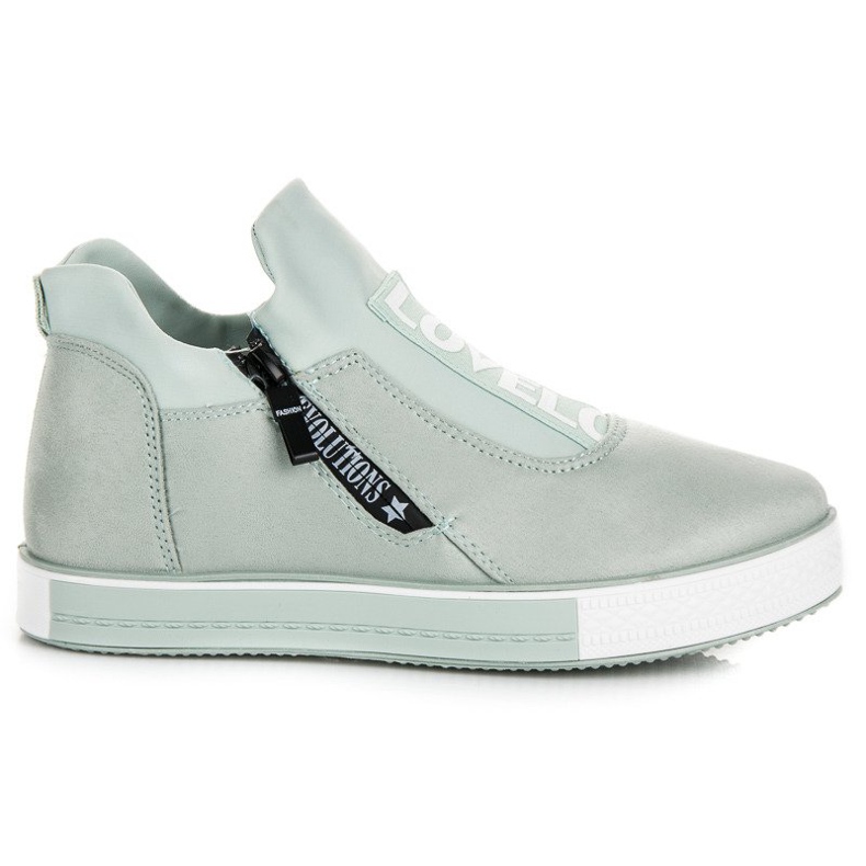 Ideal Shoes tênis de camurça verde