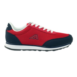 American Club sapatos esportivos amarrados vermelhos americanos azul marinho