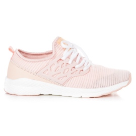 Ax Boxing sapatos de material deslizante rosa