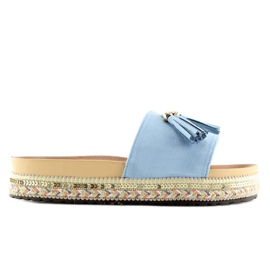 Chinelos de mulher azuis LS-93 LT.BLUE azul