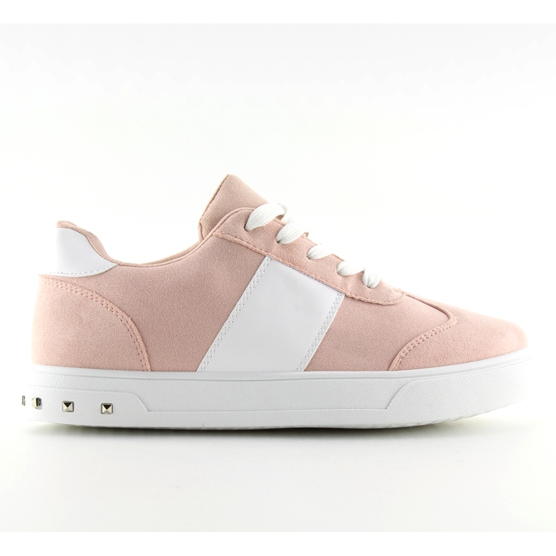 Tênis esportivo feminino rosa R243 rosa branco