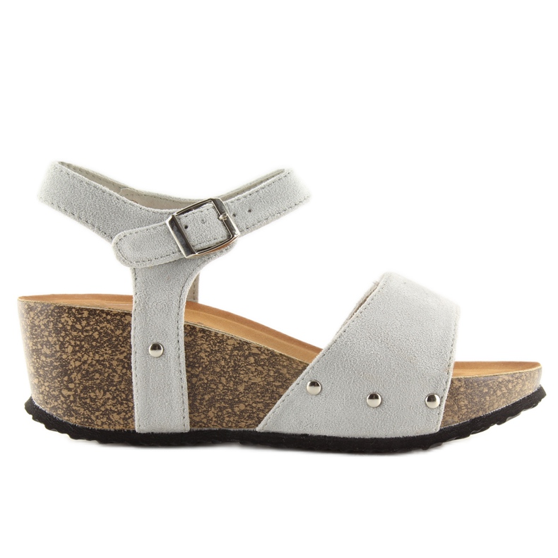 Sandálias Grey Grey com sola de cortiça cinza