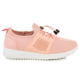 Tênis salmão com debrum rosa Tênis salmão com debrum rosa