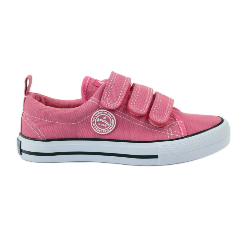 American Club tênis americano de velcro rosa