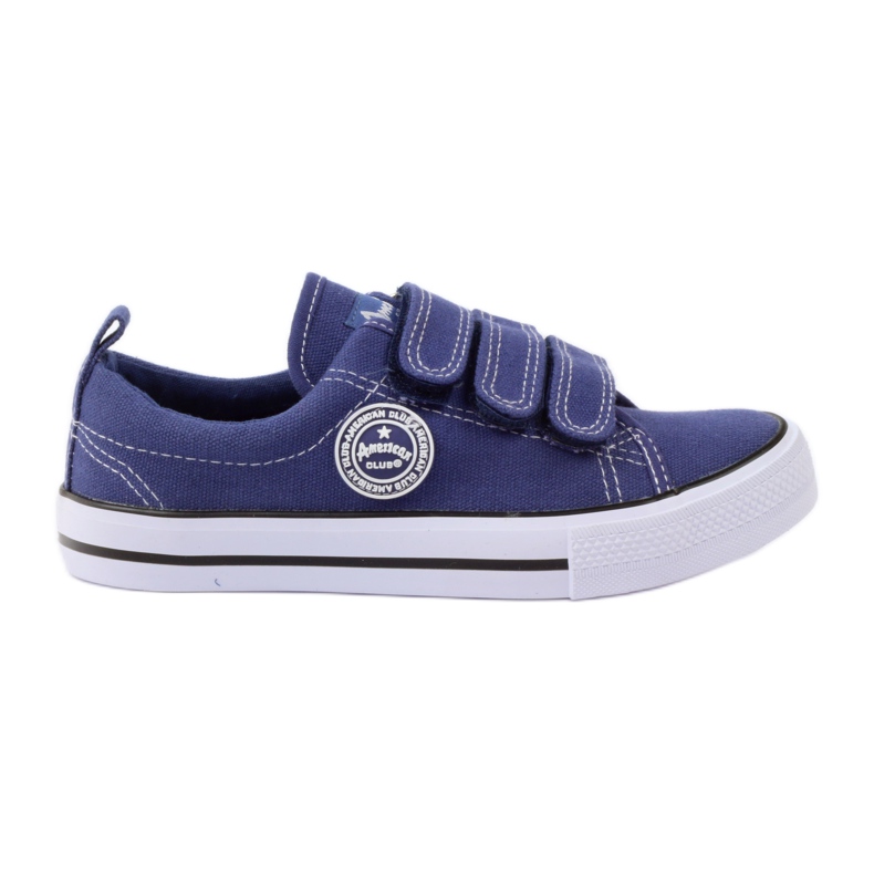 American Club tênis americano de velcro azul marinho