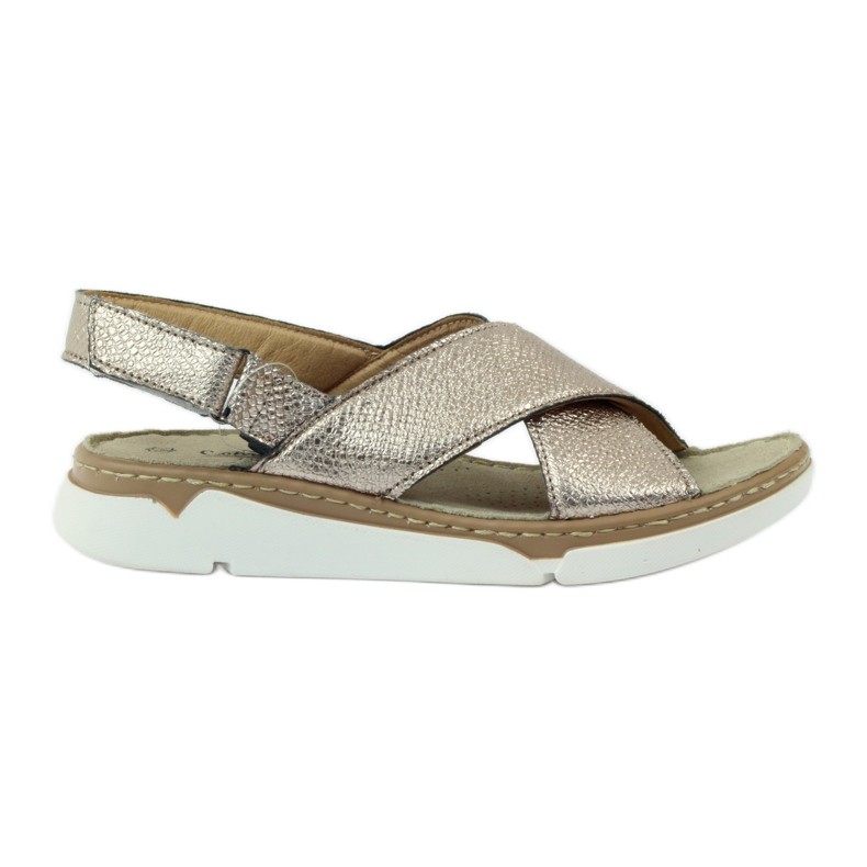 Filippo Sandálias de velcro douradas confortáveis dourado