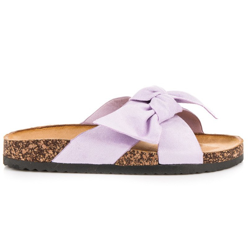 Bello Star chinelos de camurça roxa tolet